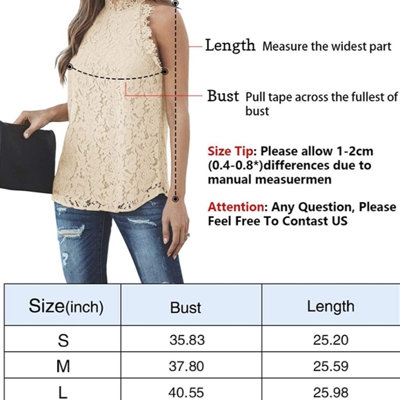 Lace Sleeveless Blouse - Picture 4 of 4